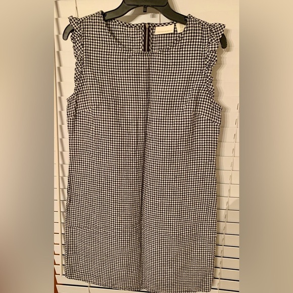 Cynthia Rowley Dresses & Skirts - Cynthia Rowley Cotton/Linen Blend Black & White Gingham Dress Size 6